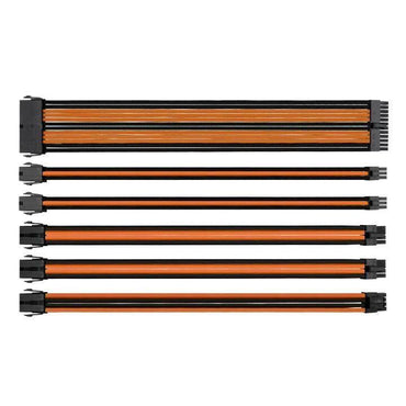 Utopia Computers 2020 Internal Cables - Desktop Black & Orange Sleeved Internal Cabling Kit